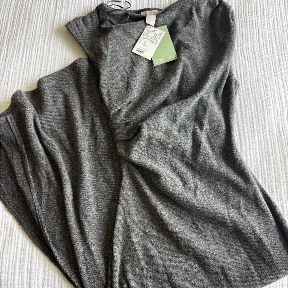 Gray Midi Sweater Dress